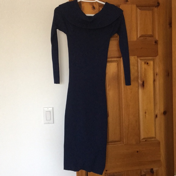 Michael Kors navy blue midi dress - Picture 2 of 4